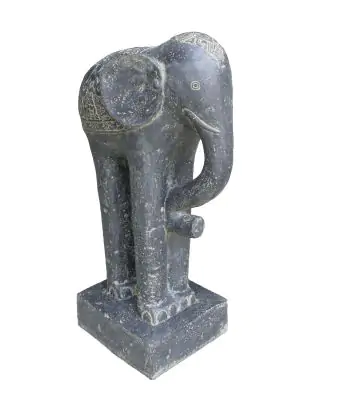  Product image 1 of the product “Elephant sculpture, 90cm height, cast stone, hollow, handcrafted & coloured ”